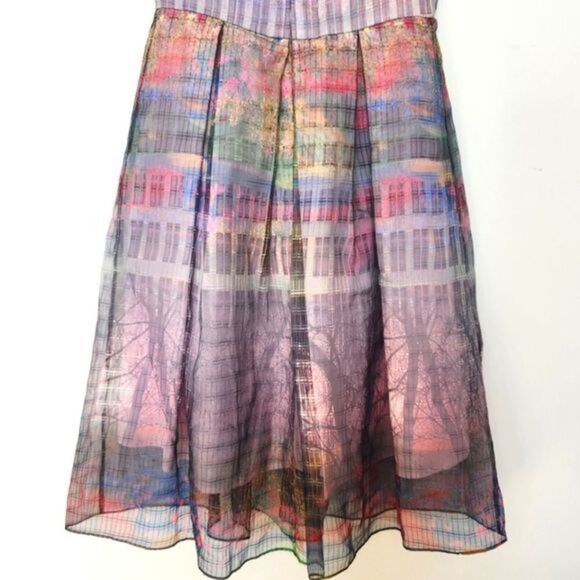 Cynthia Steffe Fit/Flare‎ Cityscape Print Dress - Picture 11 of 14